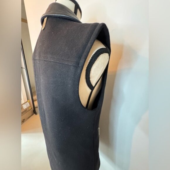 Mackage Sleeveless Jacket w/ Leather Collar | Black | Size XS - Picture 15 of 16